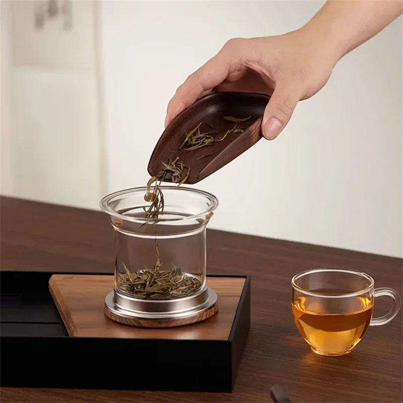 TheeMoment Glazen Theepot met Ingebouwde Theefilter – Losse Thee