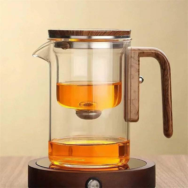 TheeMoment Glazen Theepot met Ingebouwde Theefilter – Losse Thee