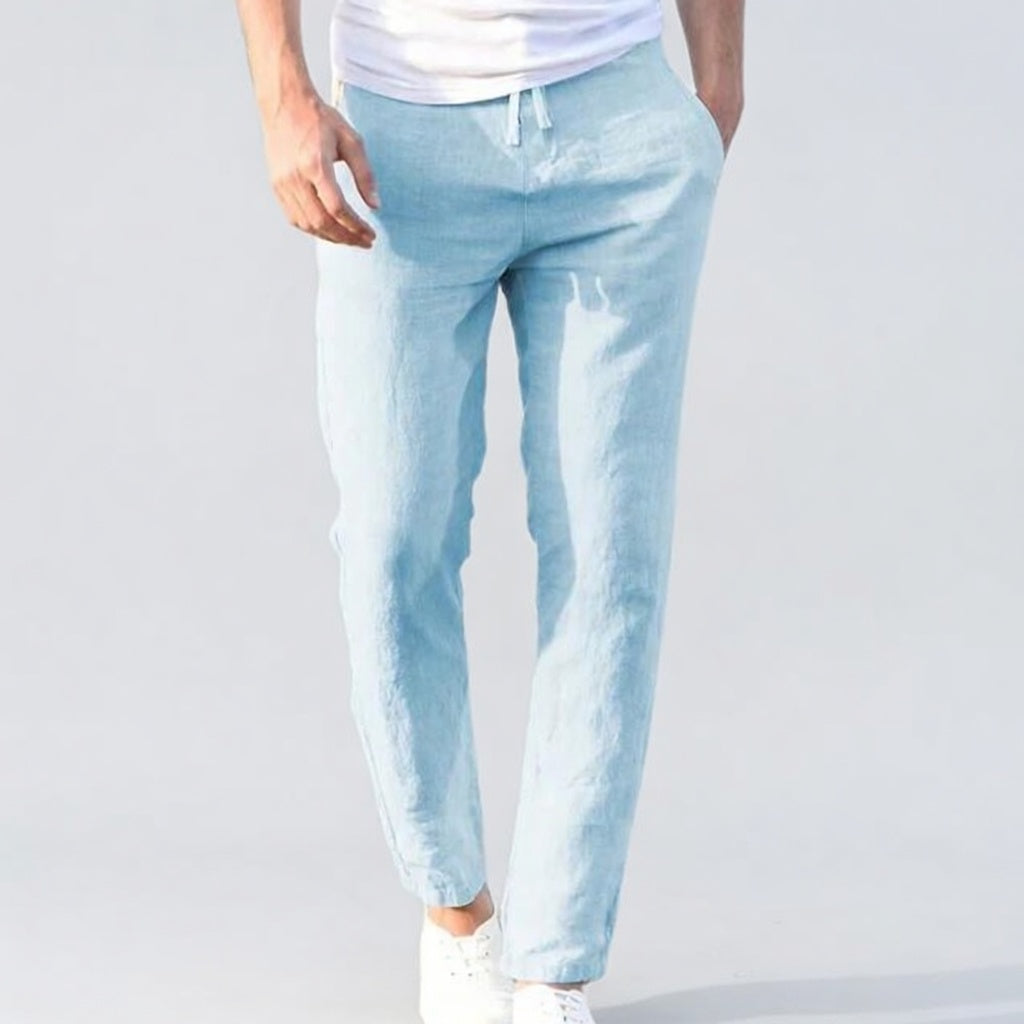 Luchtige Linnen Heren Broek met Trekkoord – Zomerse Comfort Fit