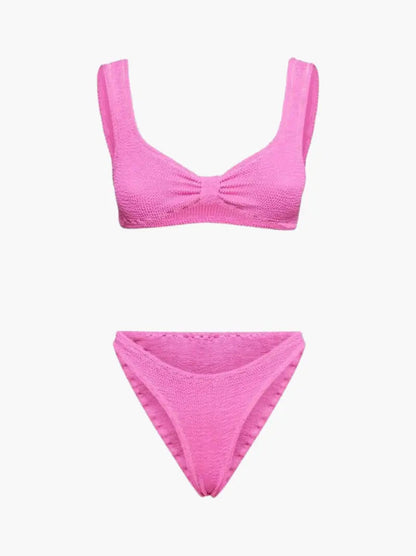Dames Lila Bikini Amélie – Tweedelig Geribbeld Badpak