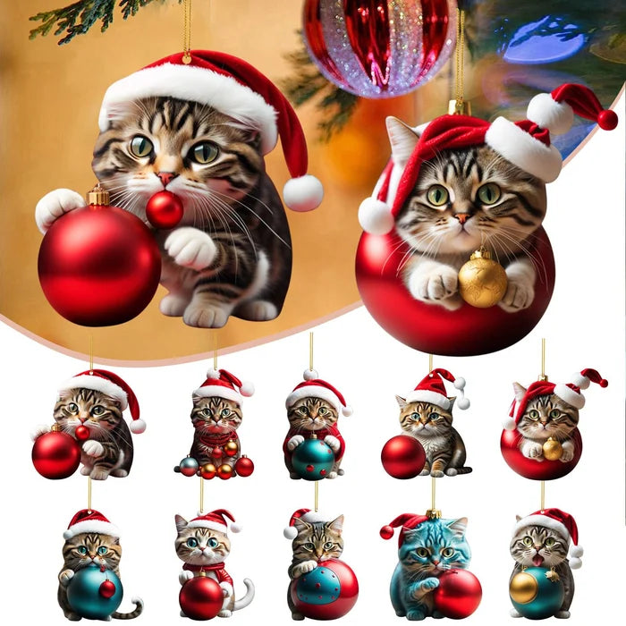 Katten Kerstversiering - Schattige Feestelijke Boomdecoratie