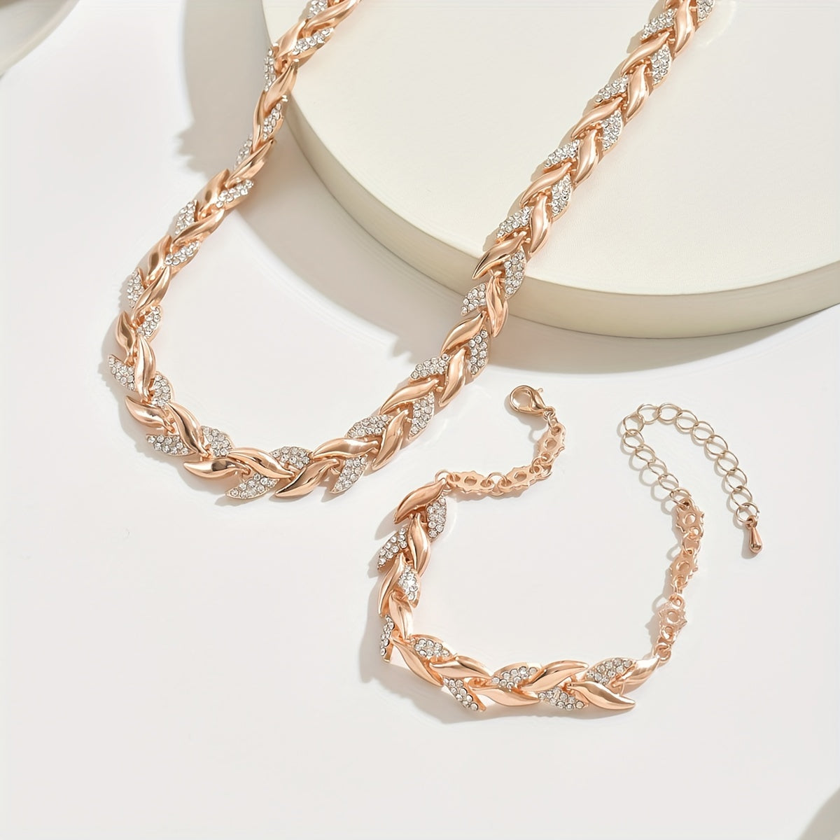 Elegante Strass Vissenstaart Set