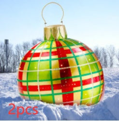 Grote Opblaasbare Kerstbal voor Buiten, 60 cm, Meerkleurig