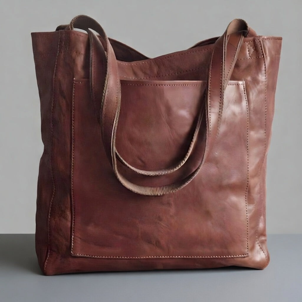 Veloura Elegante Leren Damestas met Ritssluiting en Ruime Indeling