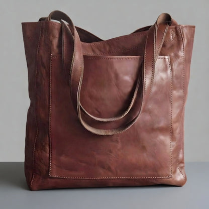 Veloura Elegante Leren Damestas met Ritssluiting en Ruime Indeling