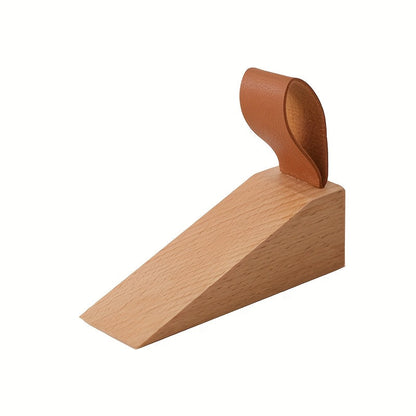 NordGrip - Deurstopper van massief hout – Minimalistisch Scandinavisch antislip wig