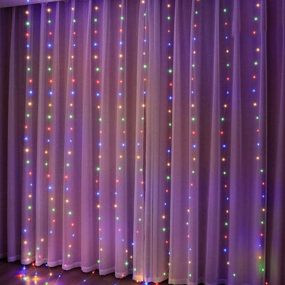 Elegante LED Lichtgordijn – afstandsbediening met timer en 8 lichtstanden