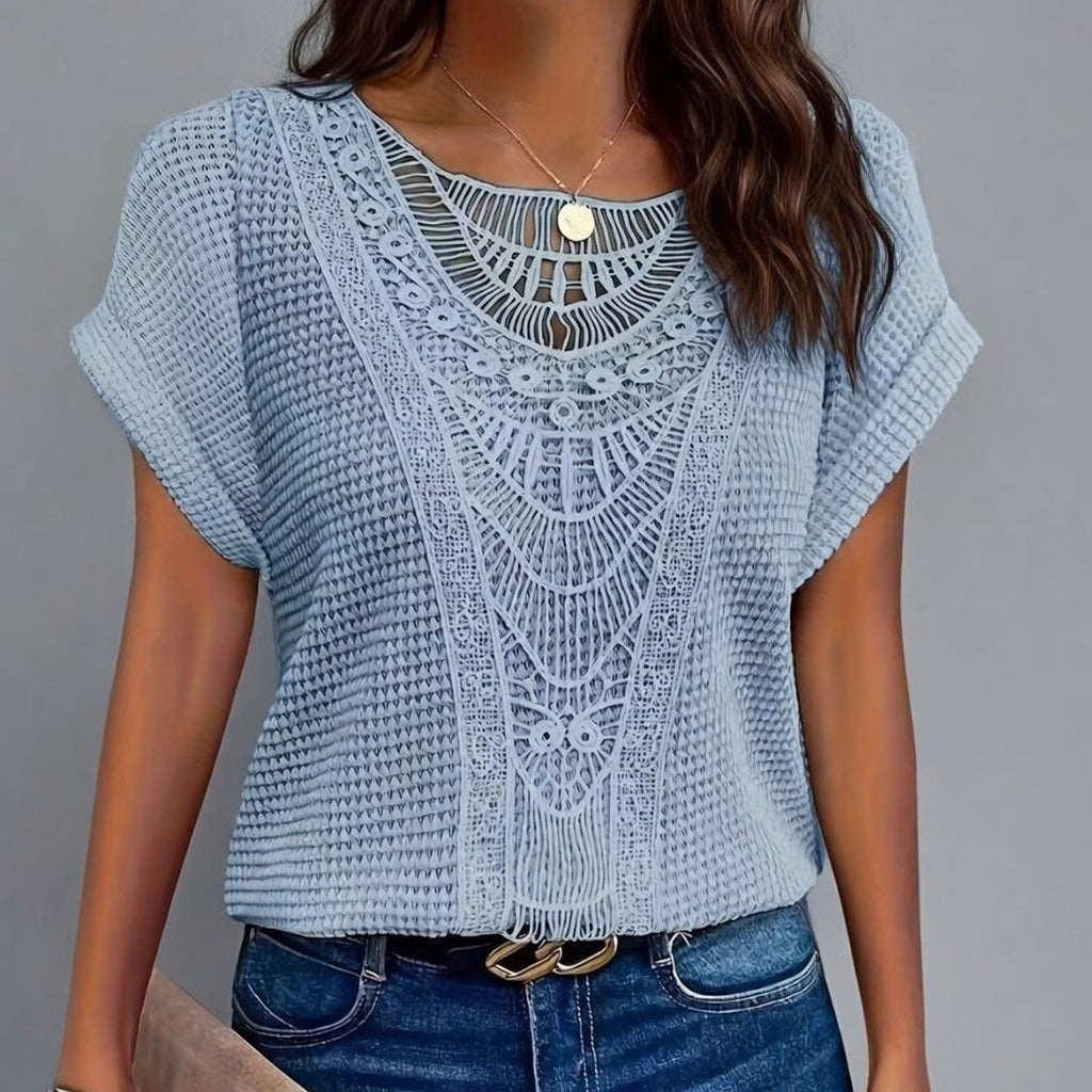 Elvara Dames Zomertop – Ademend Kreukvrij Shirt met Comfort Pasvorm