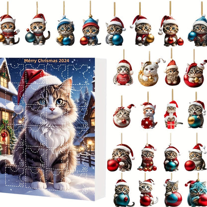 Kattenkerst – Adventskalender met 24 kattenhangers