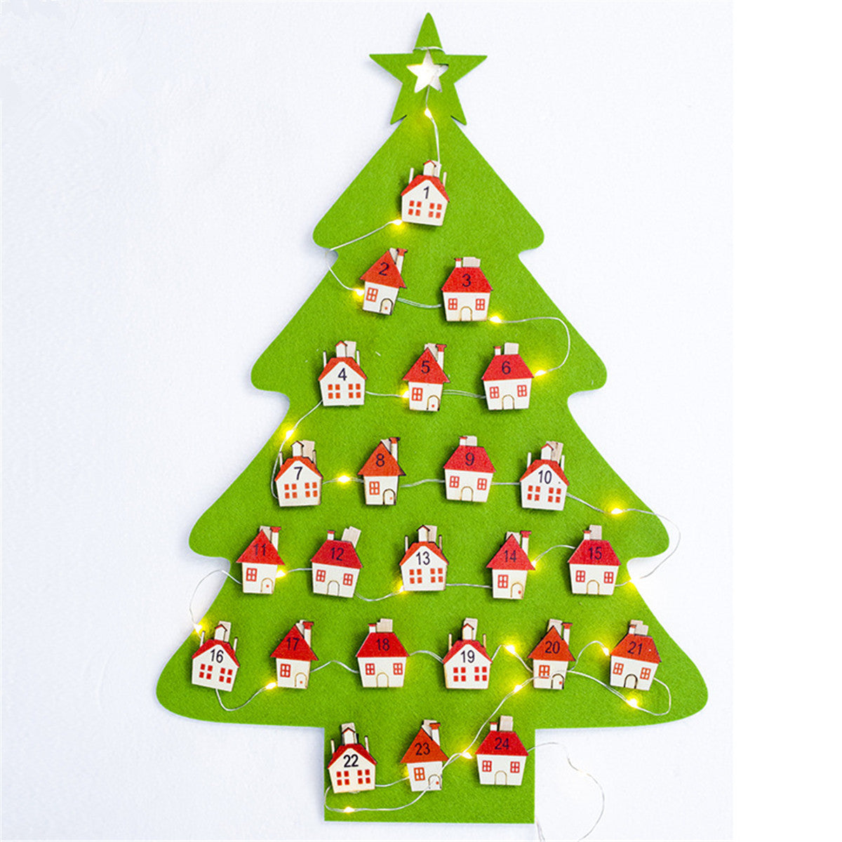 Kerstboom Aftelkalender – Groene Kerstkalender met 24 Clips