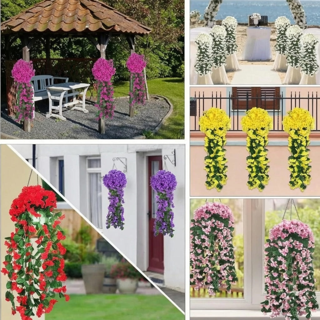 Livia Orchideeën Cascade Kunstbloemen Hangdecoratie 75 cm