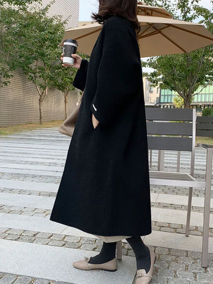 Dames Trenchcoat Lange Pasvorm Warm voor Dagelijks Leven