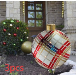 Grote Opblaasbare Kerstbal voor Buiten, 60 cm, Meerkleurig