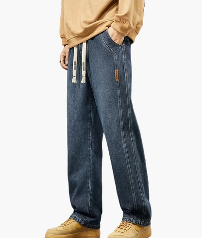 Heren Baggy Jeans – Losse Streetwear Pasvorm met Trekkoord
