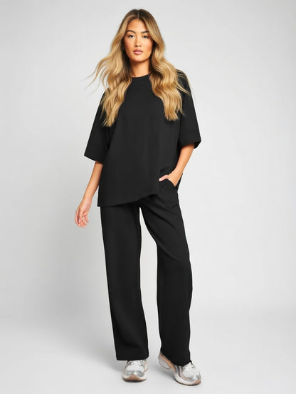 Elara Dames Oversized Zomerset – Luchtige Comfortabele Tweedelige Set
