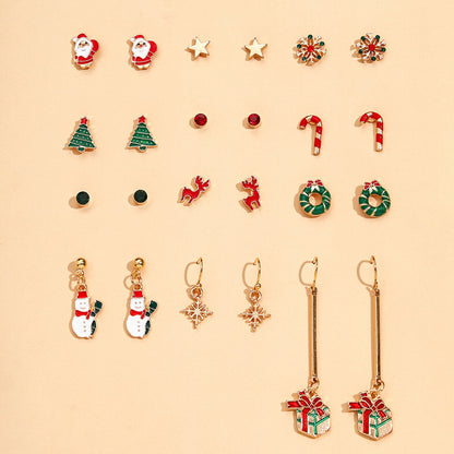Goudglans Oorbellen Set – 12 Gouden Oorbellen voor Dames