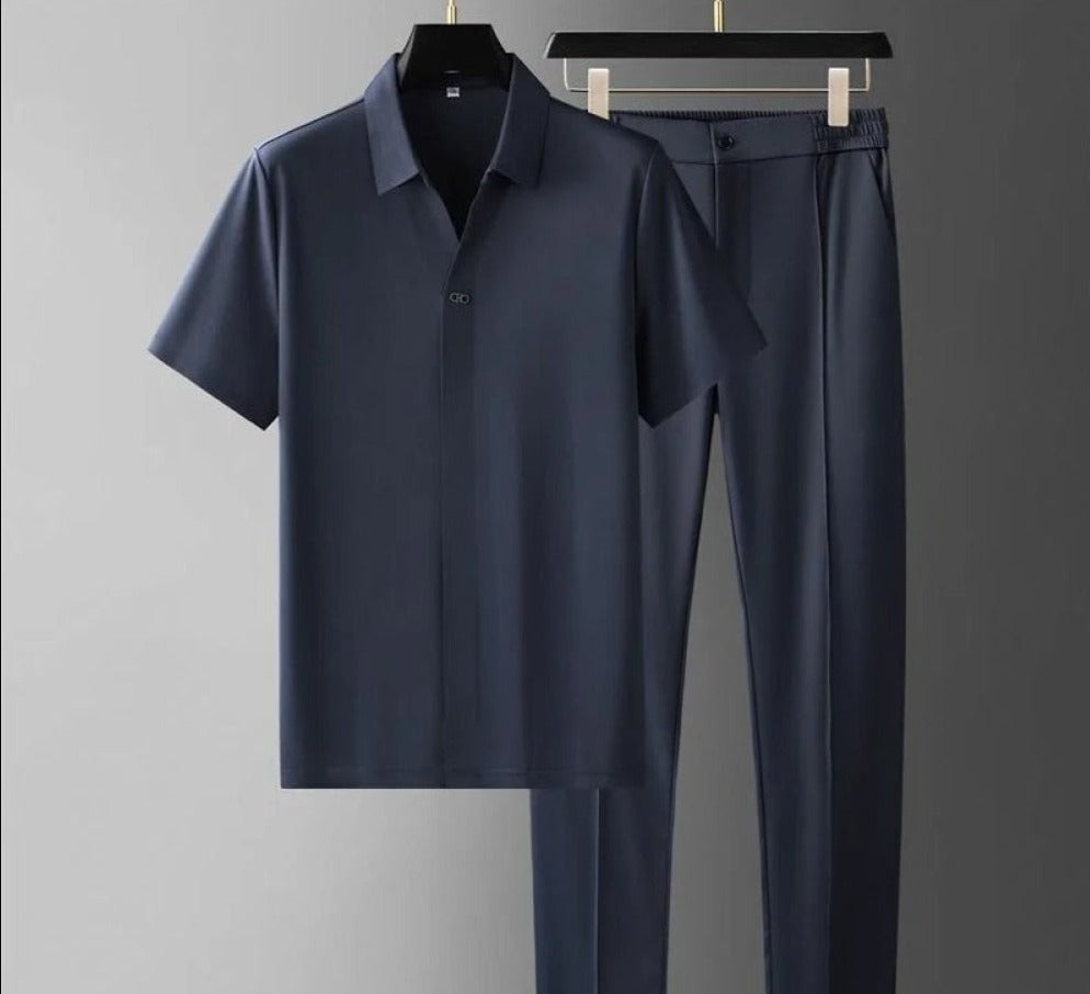 Novera Luxe Heren Set Polo Broek Comfortabele Outfit
