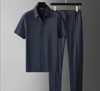 Novera Luxe Heren Set Polo Broek Comfortabele Outfit