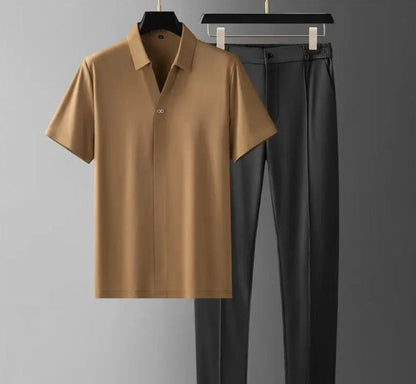 Novera Luxe Heren Set Polo Broek Comfortabele Outfit