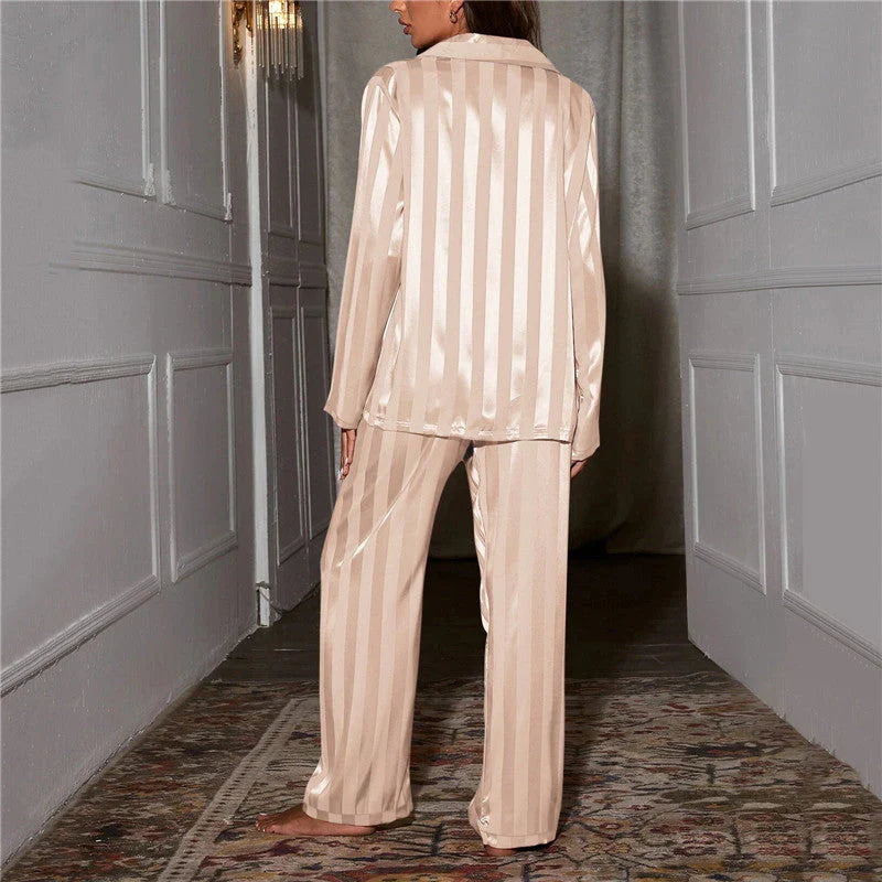 Zijdezacht Dames Pyjamaset Luxe Nachtkleding Comfortabele Pasvorm