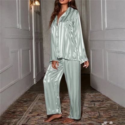 Zijdezacht Dames Pyjamaset Luxe Nachtkleding Comfortabele Pasvorm