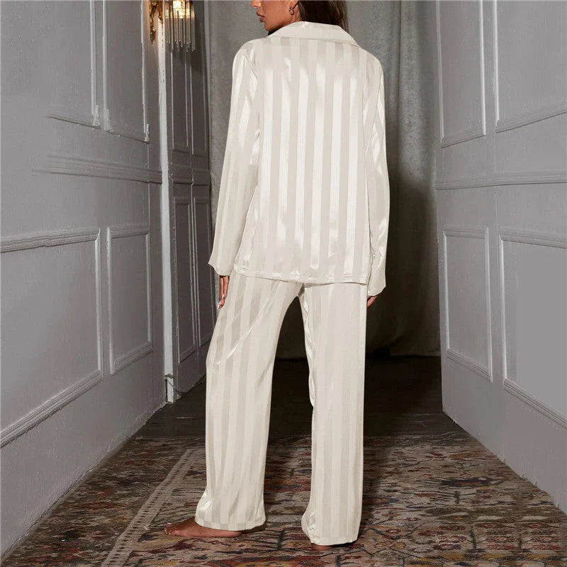 Zijdezacht Dames Pyjamaset Luxe Nachtkleding Comfortabele Pasvorm