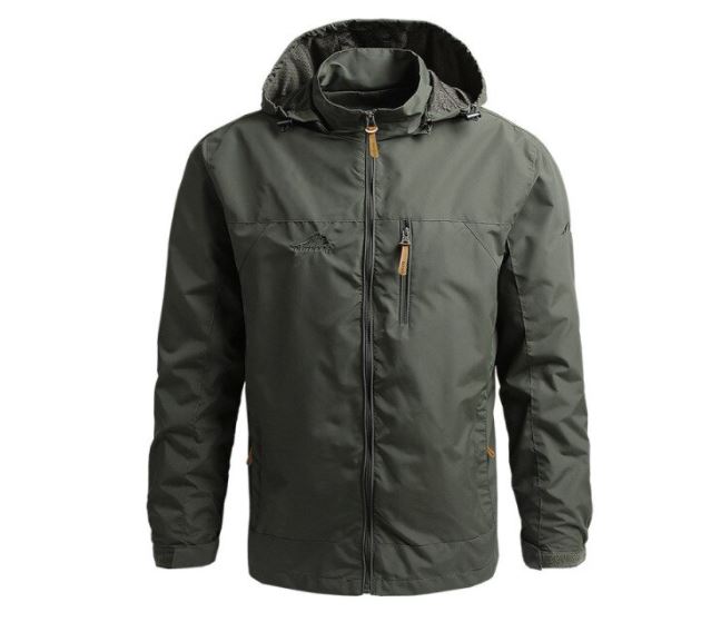 Legerstorm – Herenjas met Capuchon, Ritssluiting en Tactische Look
