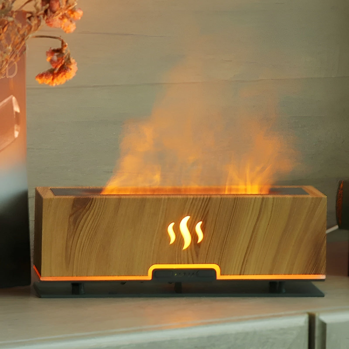 3-in-1 Aroma Diffuser met Vlamlicht – 180 ml en USB