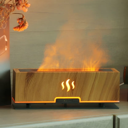 3-in-1 Aroma Diffuser met Vlamlicht – 180 ml en USB