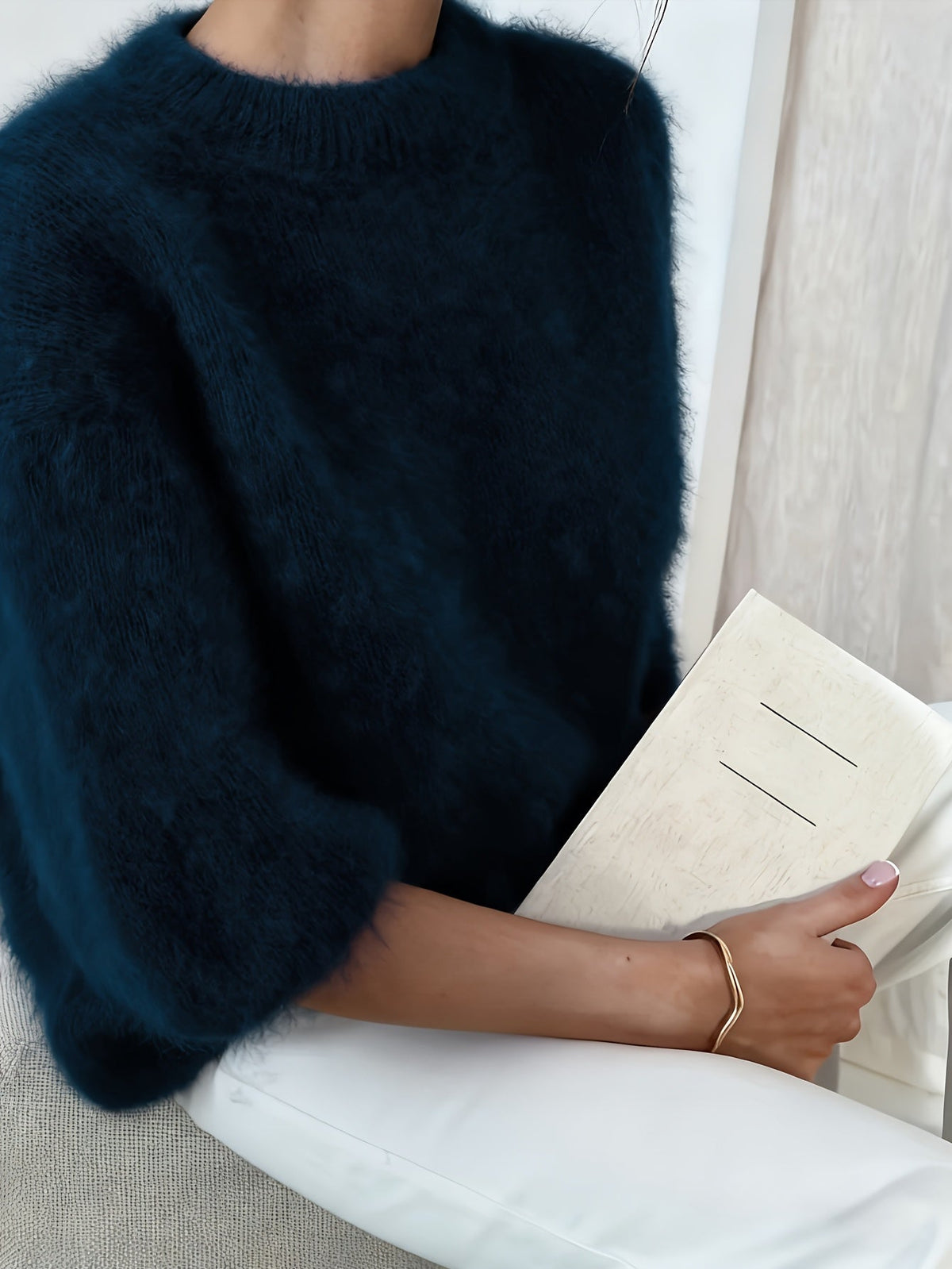 Damestrui Elegant Lange Mouwen Oversized Gebreid Herfst/Winter – Casual Stijl