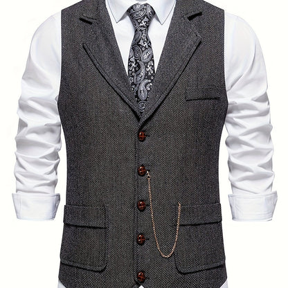 Herenvest – Klassiek Elegant Vest met Moderne Pasvorm voor Feest en Kantoor