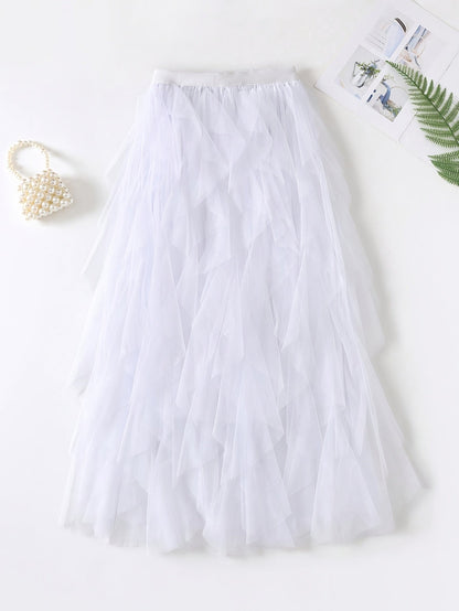 Damesrok Elegante Meerlaags Volant Romantische Feestjurk