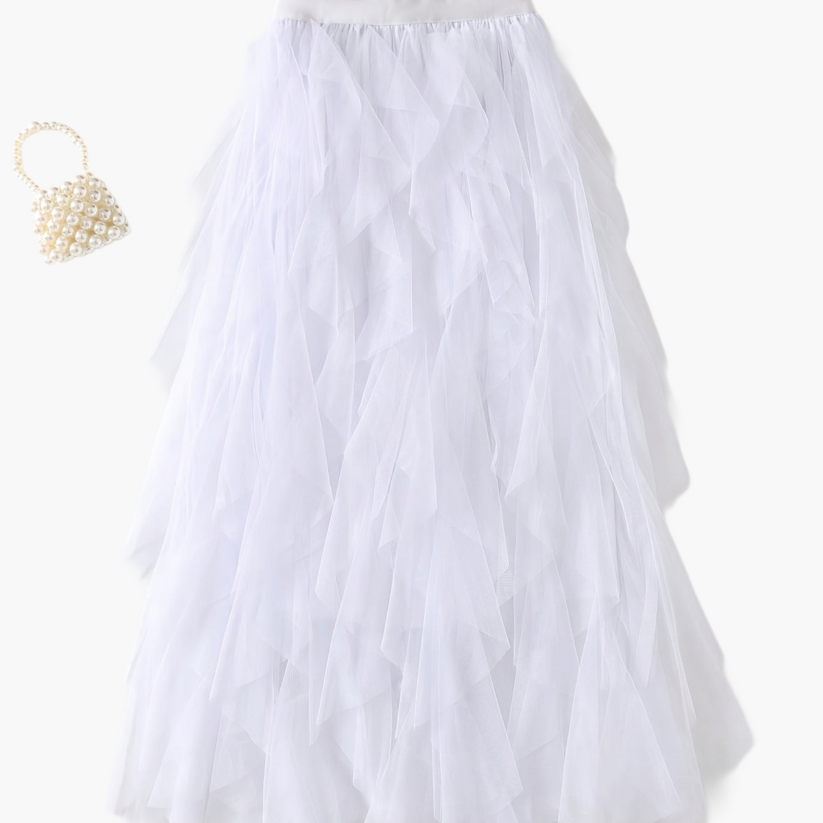 Damesrok Elegante Meerlaags Volant Romantische Feestjurk