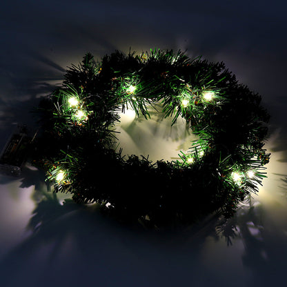 Dennengloed – LED Kerstkrans met Warm Wit Licht, 2 Meter