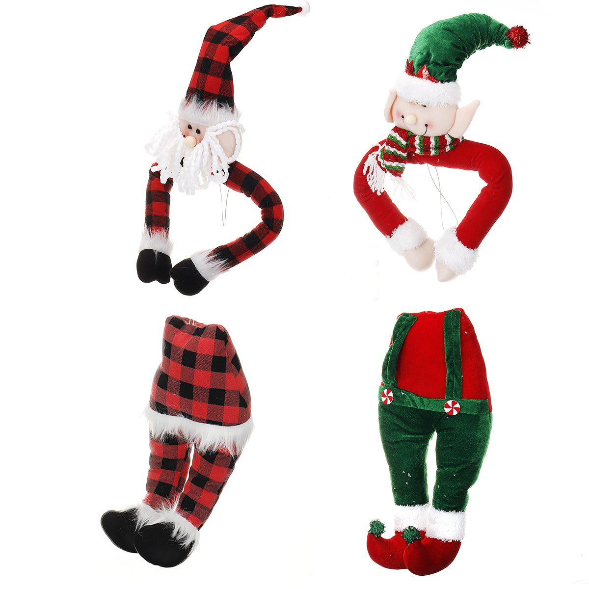Kerstpop Hanger – Kerstman of Kerstelf voor Boom en Feestdecoratie
