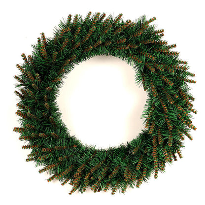 Kerstkrans met LED – Groene Deur- en Wanddecoratie voor Kerst