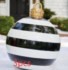 Grote Opblaasbare Kerstbal voor Buiten, 60 cm, Meerkleurig