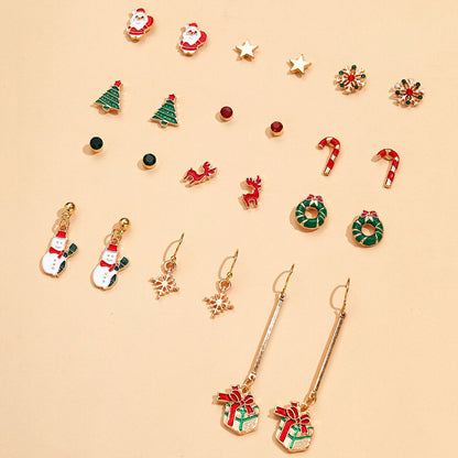 Goudglans Oorbellen Set – 12 Gouden Oorbellen voor Dames