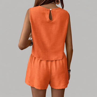 ZomerLucht Dames Set Cropped Top en Shorts Relaxed Fit