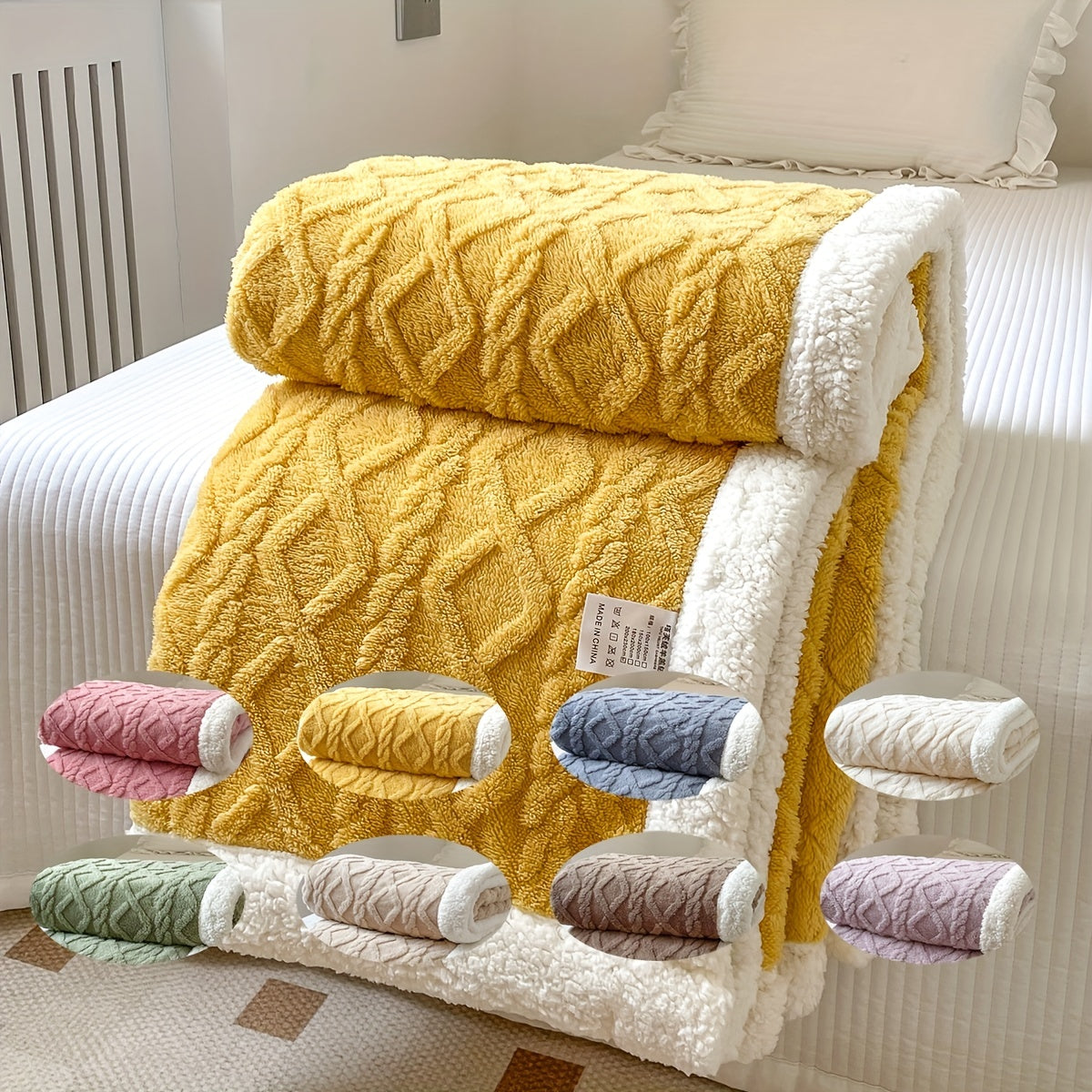ZachtNest Omkeerbare Fleece Deken – Warme Plaid voor Alle Seizoenen