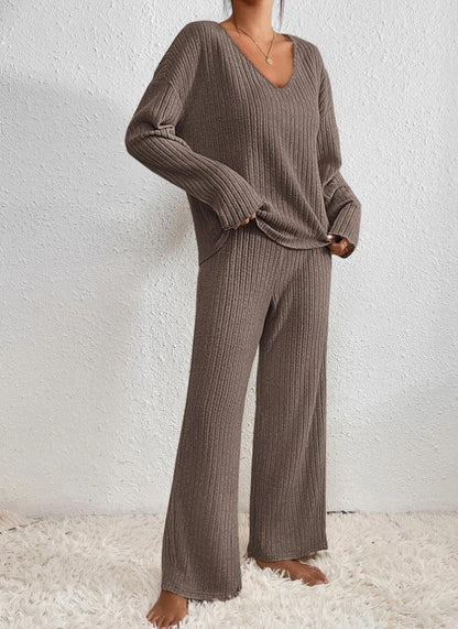 Sorelle Dames Gebreide Set – Warme Trui en Broek