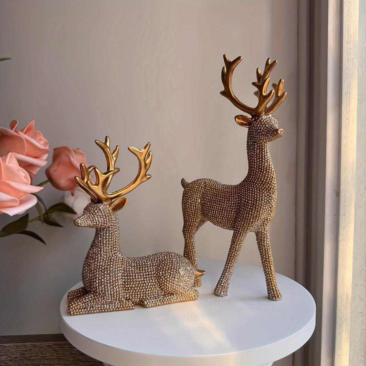 RendierPracht Set van 2 – Feestelijke Kerstdecoratie