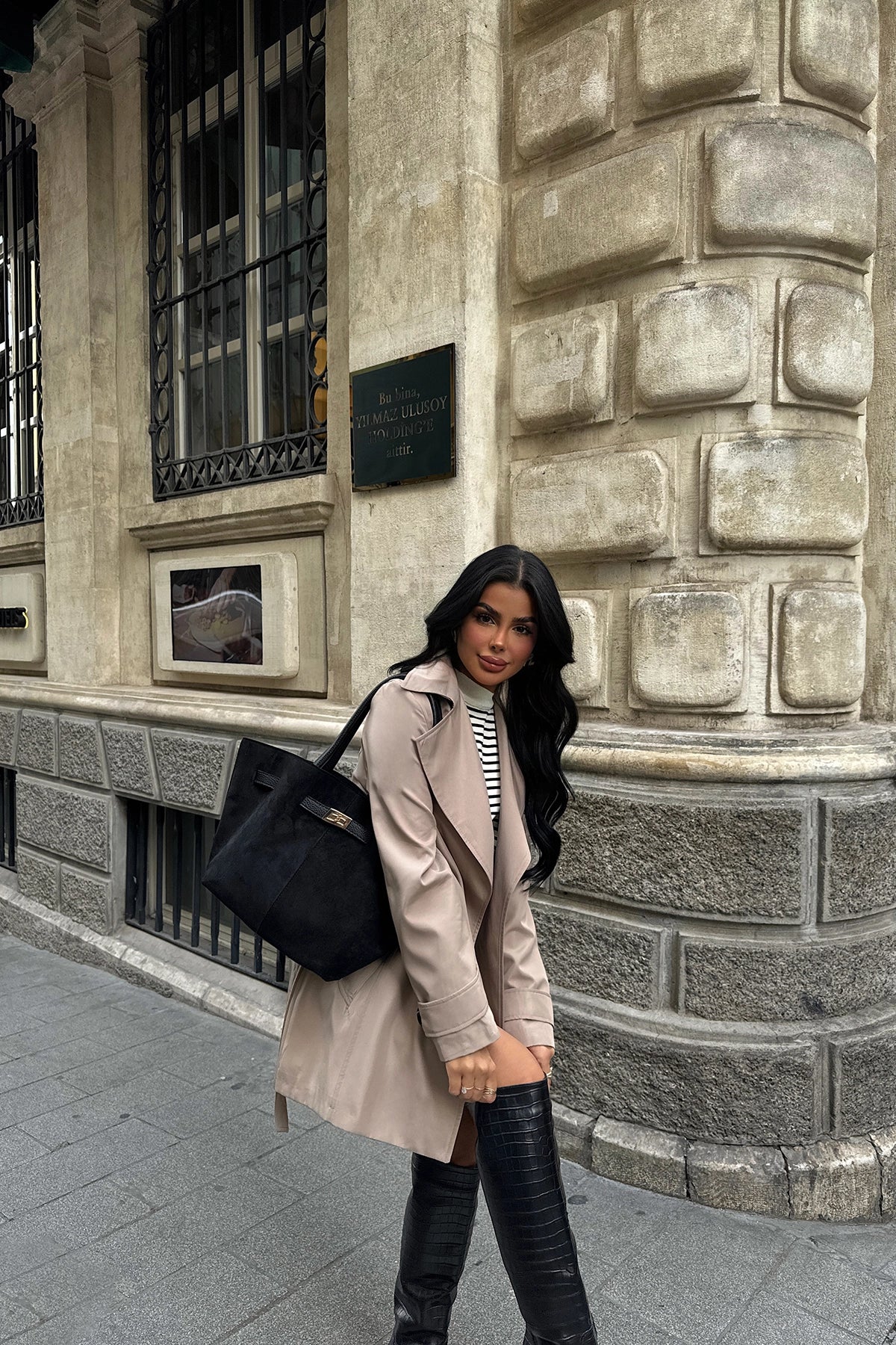 Elise Dames Trenchcoat – Lange Jas voor Herfst en Winter