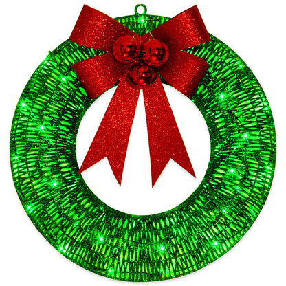 GoudenGloed Verlichte Kerstkrans 50 cm met 140 LED-lampjes