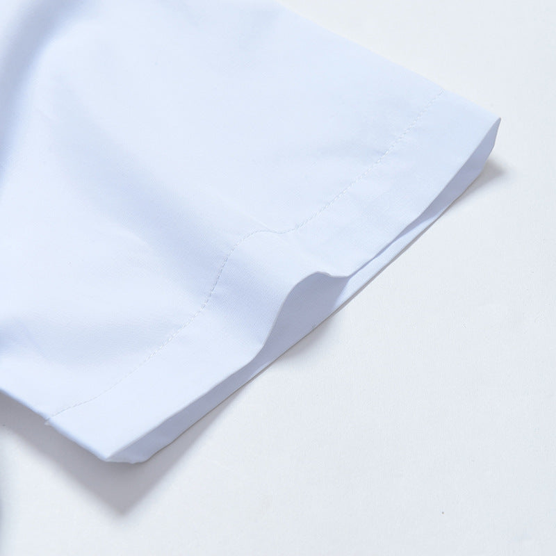 Frederick – Blauw en witte porseleinen kraag zakelijke casual overhemd met lange mouwen