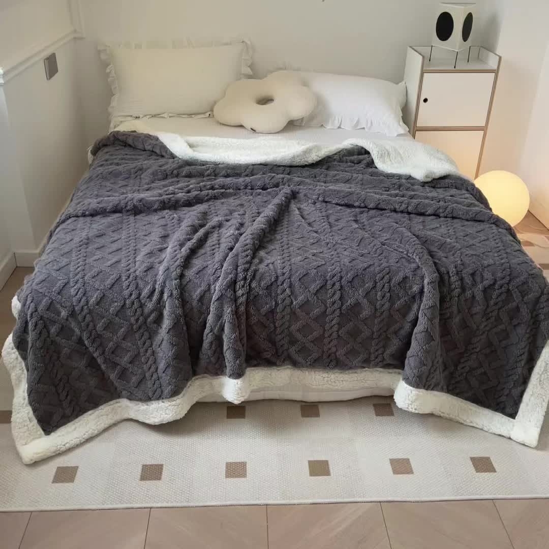 ZachtNest Omkeerbare Fleece Deken – Warme Plaid voor Alle Seizoenen