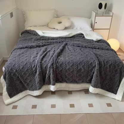ZachtNest Omkeerbare Fleece Deken – Warme Plaid voor Alle Seizoenen