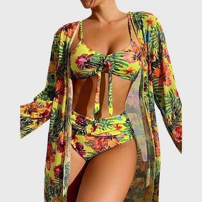 Abigail | Dames tropisch patroon bikini badkleding set