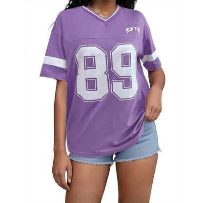 Nova Varsity Dames Shirt met Print en Relaxed Fit Pasvorm