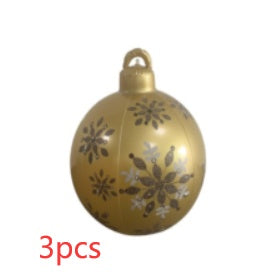 Grote Opblaasbare Kerstbal voor Buiten, 60 cm, Meerkleurig